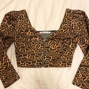 Zara Leopard Top